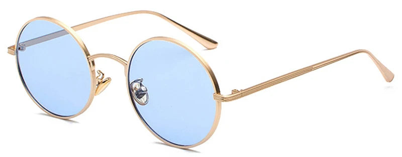 Women's Alloy Frame Polycarbonate Lens Round Shape Sunglasses