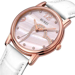 Women's Stainless Steel Round Shaped Waterproof Luxury Watch