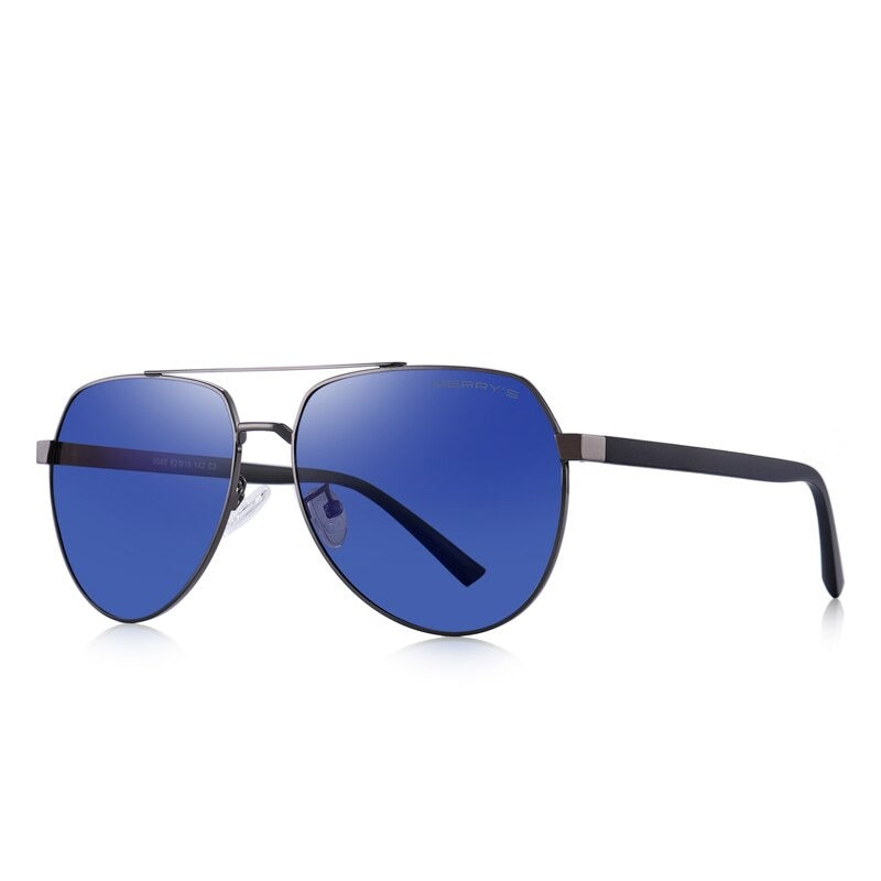 Men's Alloy Frame Polycarbonate Lens Oval Shaped Sunglasses