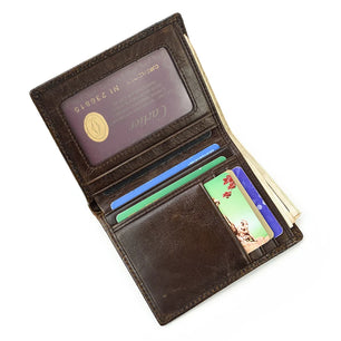 Men's Genuine Leather Alligator Pattern Card Holder Trendy Wallet