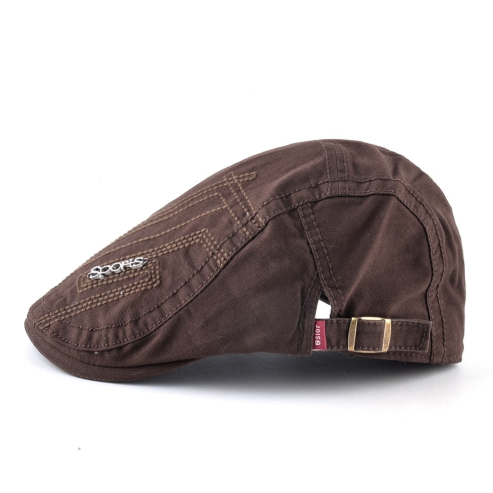 Men's Cotton Adjustable Strap Casual Wear Solid Pattern Cap