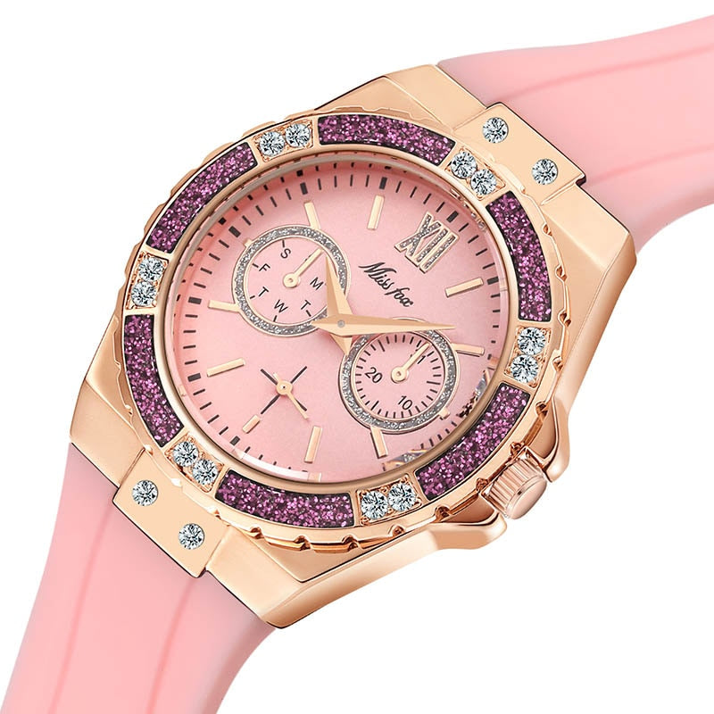 Women's Stainless Steel Round Shaped Quartz Waterproof Watch