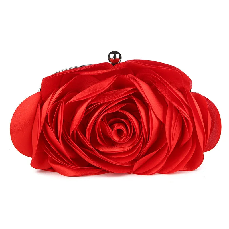 Women's Velour Hasp Closure Flower Pattern Trendy Wedding Clutch