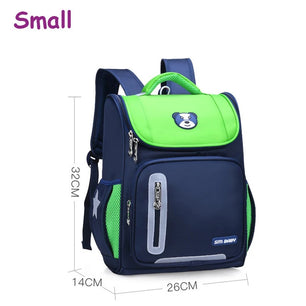 Kid's Nylon Zipper Closure Mixed Colors Trendy School Backpack