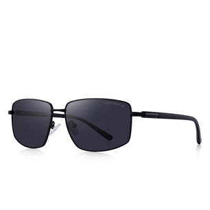 Men's Alloy Frame Polycarbonate Lens Rectangle Shaped Sunglasses