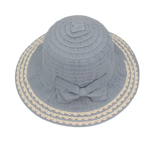 Women's Polyester Solid Pattern Sun Protection Trendy Beach Hat