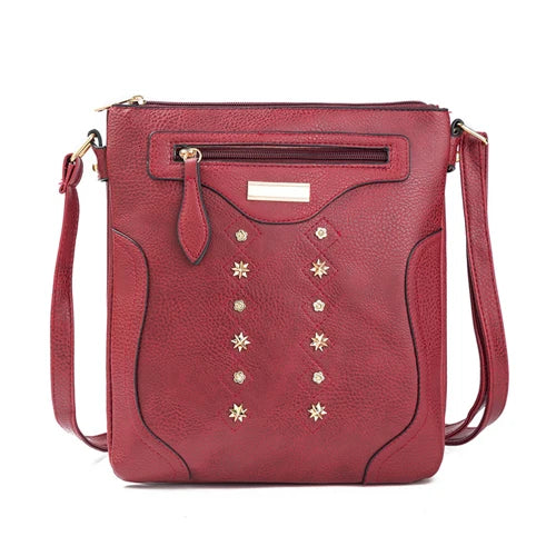 Women's PU Zipper Closure Solid Pattern Casual Shoulder Bag