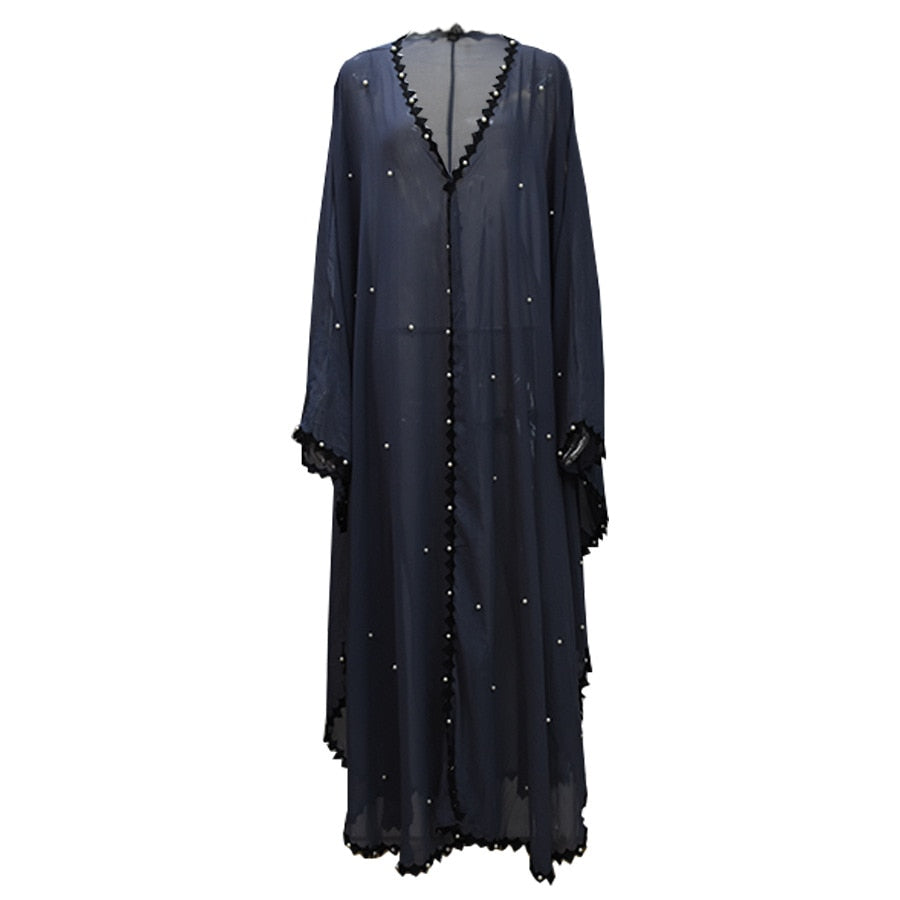 Women's Arabian V-Neck Polyester Full Sleeves Elegant Abaya