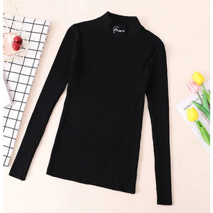 Women's Acrylic Turtleneck Full Sleeves Solid Pattern Sweater