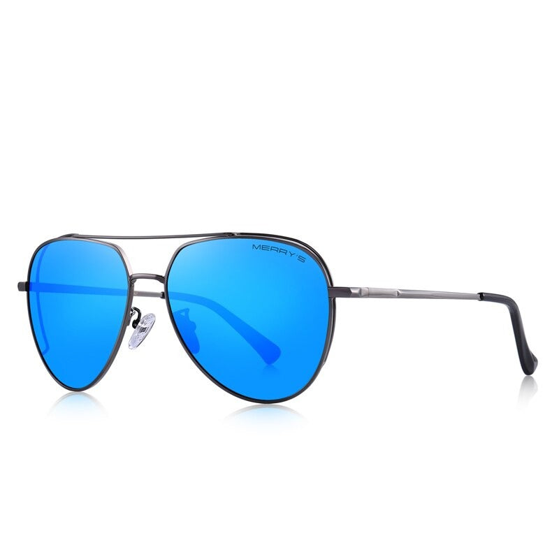 Men's Alloy Frame Oval Shaped Polarized UV400 Classic Sunglasses