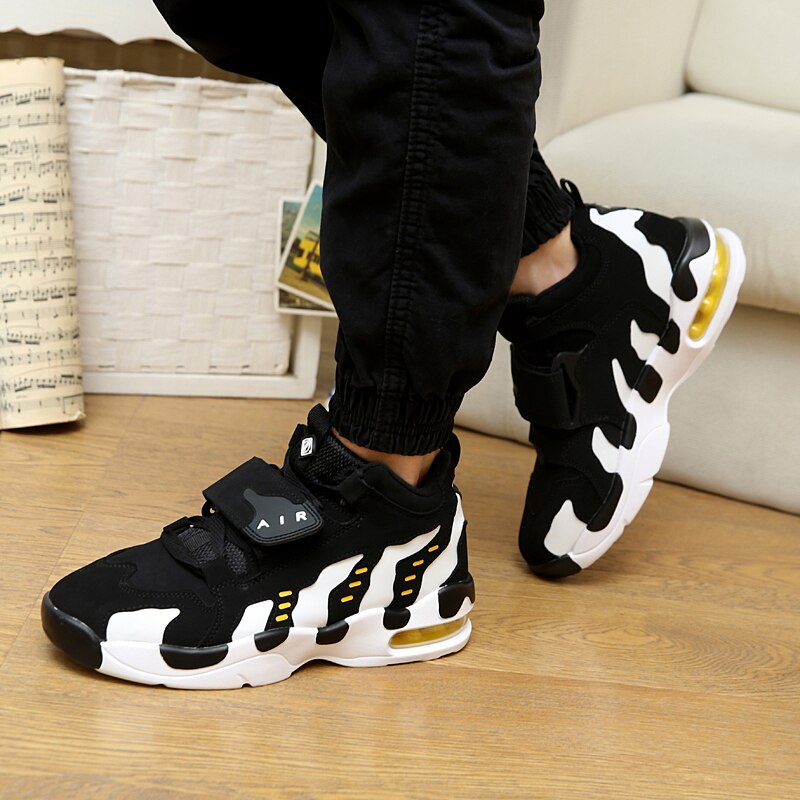 Men's Leather Round Toe Lace-up Closure Mixed Colors Sneakers