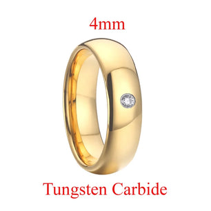 Men's 100% Tungsten Metal Geometric Shaped Trendy Wedding Ring