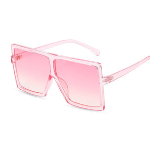 Women's Plastic Frame Acrylic Lens Square Shape Trendy Sunglasses