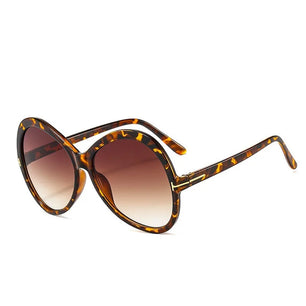 Women's Resin Frame Plastic Lens Oval Shape Vintage Sunglasses