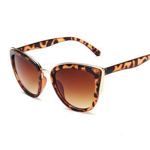 Women's Cat Eye Plastic Frame Acrylic Lens Vintage Sunglasses