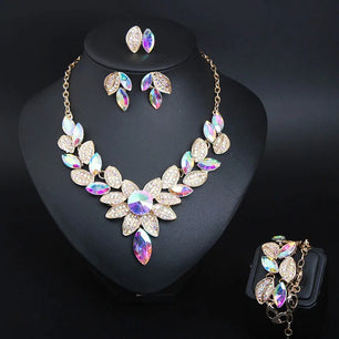 Women's Copper Alloy Crystal Rhinestones Wedding Jewelry Set