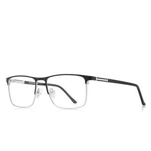 Men's Titanium Alloy Frame Full-Rim Square Shaped Trendy Glasses