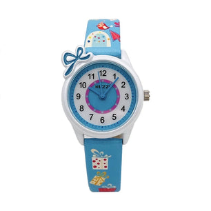 Kid's Alloy Frame Round Shaped Waterproof Trendy Sports Watch