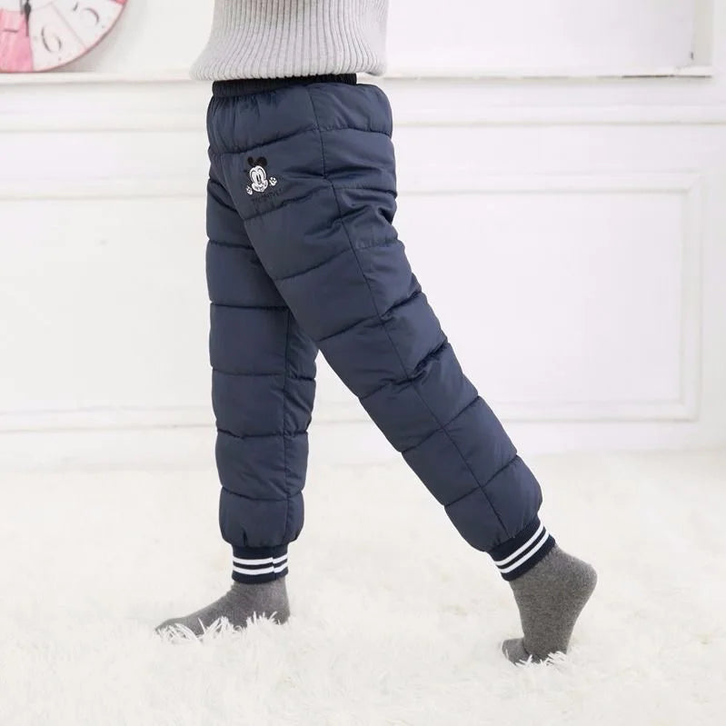 Kid's Polyester Elastic Waist Closure Solid Pattern Casual Trousers