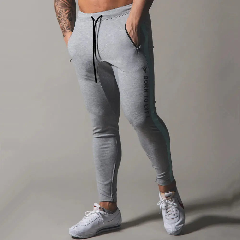 Men's Polyester Drawstring Closure Breathable Sports Trousers