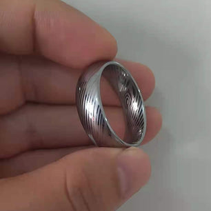 Men's 100% Stainless Steel Round Pattern Wedding Trendy Ring