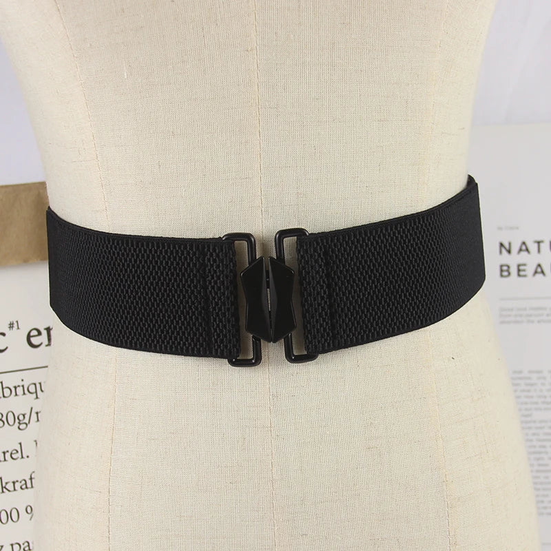 Women's Spandex Buckle Closure Leopard Pattern Trendy Belts