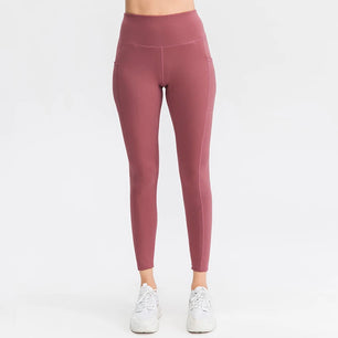 Women's Polyester High Waist Elastic Closure Sports Wear Leggings