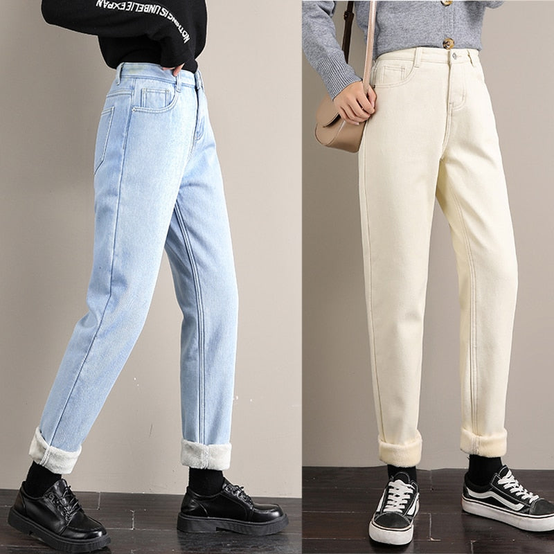 Women's Cotton Zipper Fly Closure High Waist Ankle Length Pants