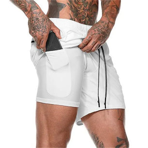 Men's Polyester Drawstring Closure Quick-Dry Swimwear Shorts