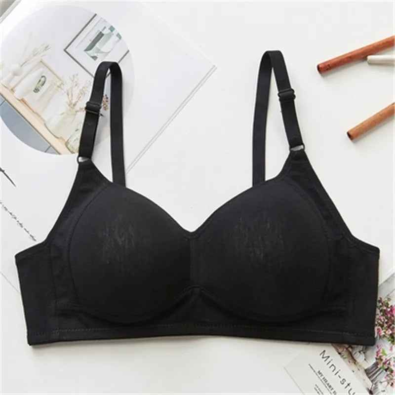 Women's Spandex Buckle Breasted Quick-Dry Solid Pattern Bra