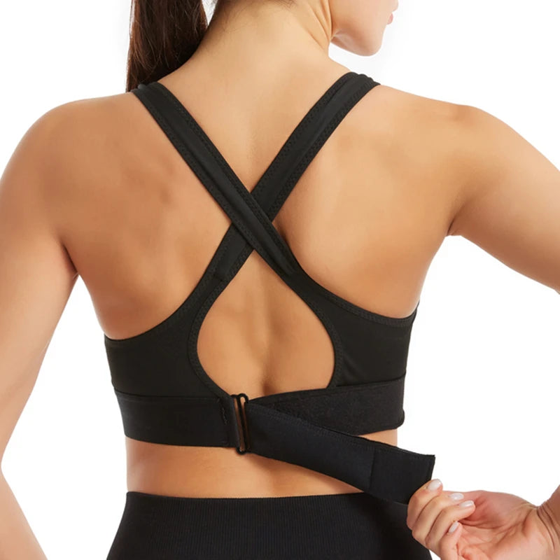 Women's Polyester Square-Neck Sleeveless Fitness Yoga Workout Top