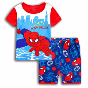 Kid's Boy Cotton O-Neck Short Sleeves Breathable Sleepwear Set