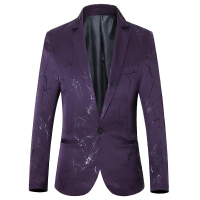 Men's Spandex Full Sleeve Single Breasted Closure Wedding Blazer