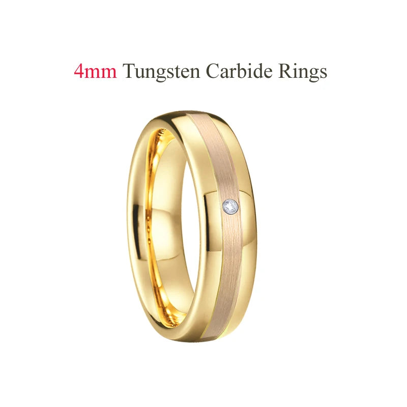 Men's Tungsten Cubic Zirconia Bezel Setting Geometric Shape Ring