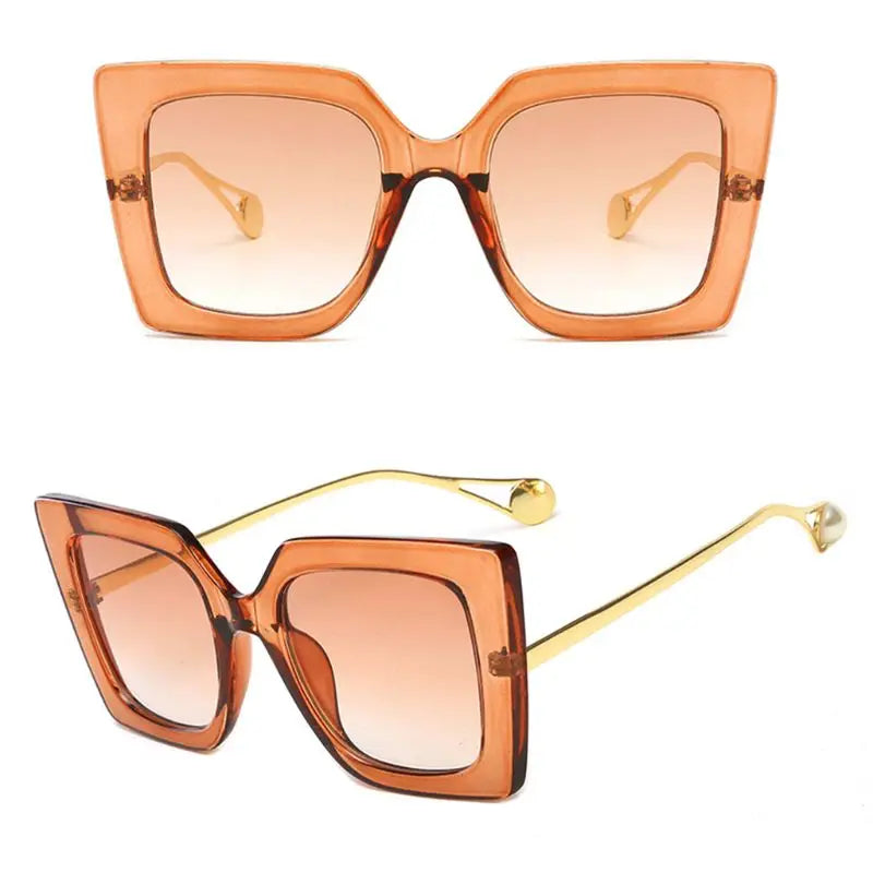 Women's Alloy Frame Polycarbonate Lens Square Shaped Sunglasses