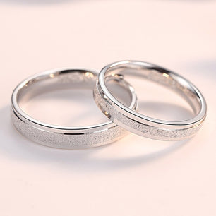 Men's 100% 925 Sterling Silver Round Pattern Wedding Couple Ring