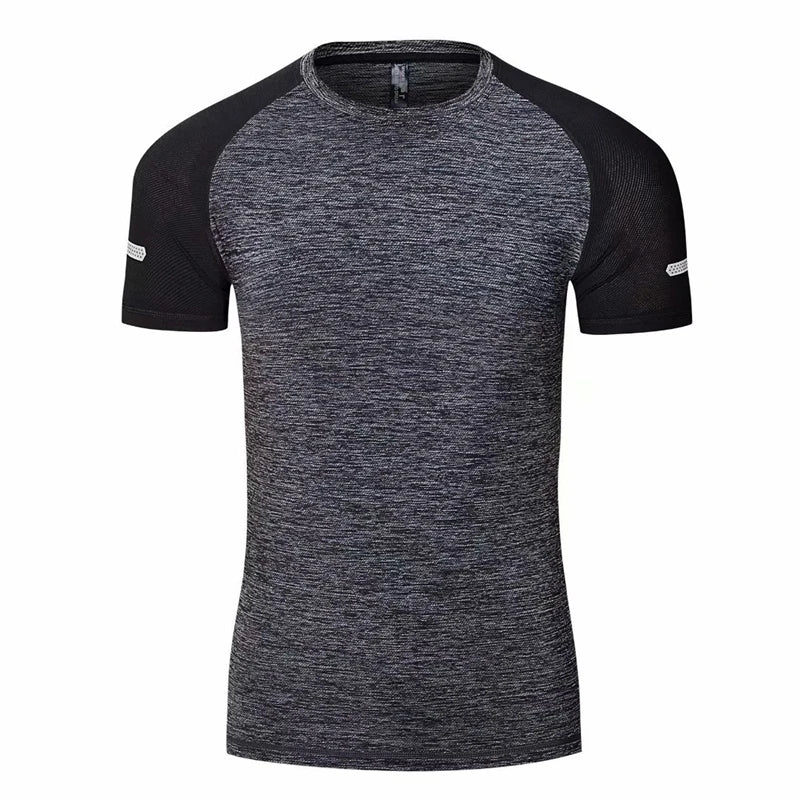 Men's Polyester Short Sleeve Pullover Closure Casual T-Shirt