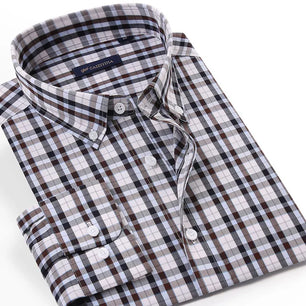 Men's Polyester Turn-Down Collar Full Sleeve Single Breasted Shirt