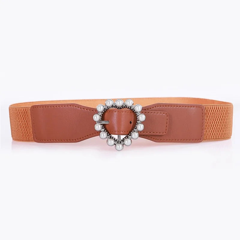 Women's Polyester Pin Buckle Closure Solid Pattern Trendy Belts