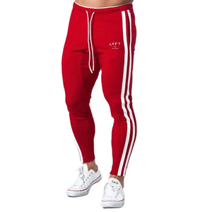 Men's Polyester Drawstring Closure Fitness Sportswear Trousers