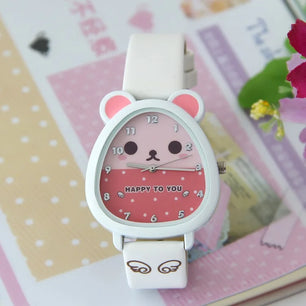 Kid's Alloy Frame Buckle Clasp Cartoon Shaped Automatic Watch