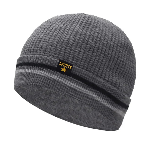 Men's Acrylic Skullies Beanies Striped Pattern Casual Warm Cap