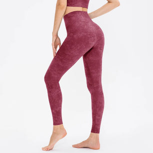 Women's Polyester High Waist Elastic Closure Sports Wear Leggings