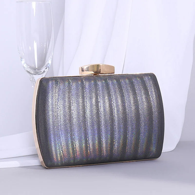 Women's PU Hasp Closure Sequined Luxury Bridal Wedding Clutch