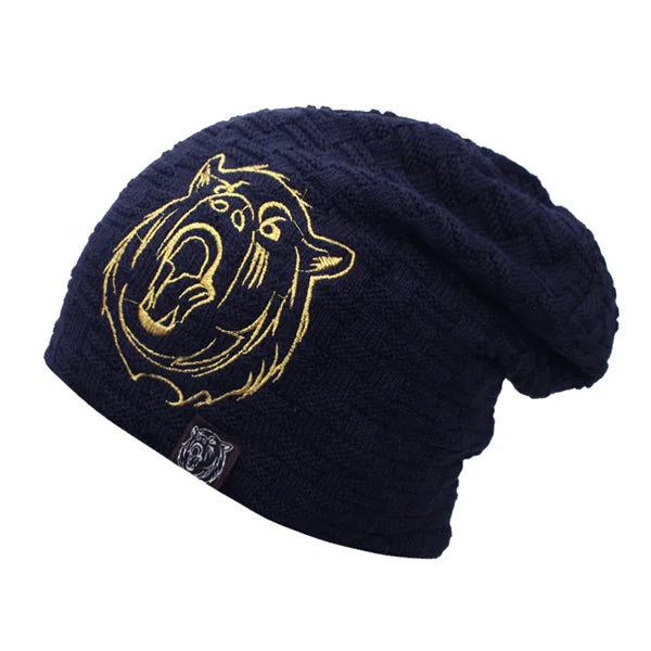 Men's Acrylic Skullies Beanies Printed Pattern Casual Warm Cap