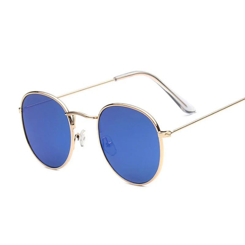 Women's Alloy Frame Acrylic Lens Oval Shape Vintage Sunglasses