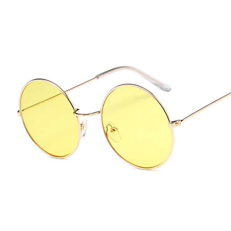 Women's Alloy Frame Polycarbonate Lens Round Shaped Sunglasses