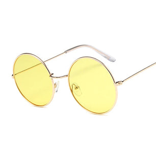 Women's Alloy Frame Polycarbonate Lens Round Shaped Sunglasses