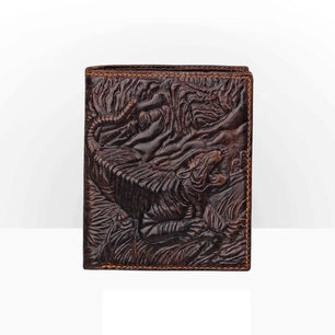 Men's Genuine Leather Alligator Pattern Card Holder Trendy Wallet