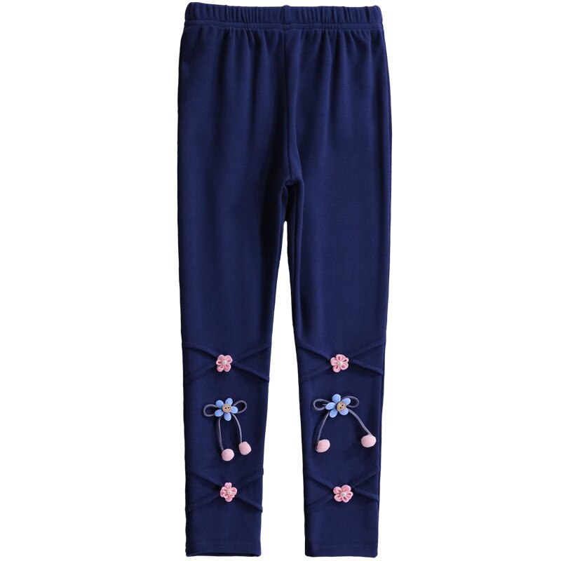 Kid's Cotton Mid Elastic Waist Floral Pattern Casual Wear Leggings